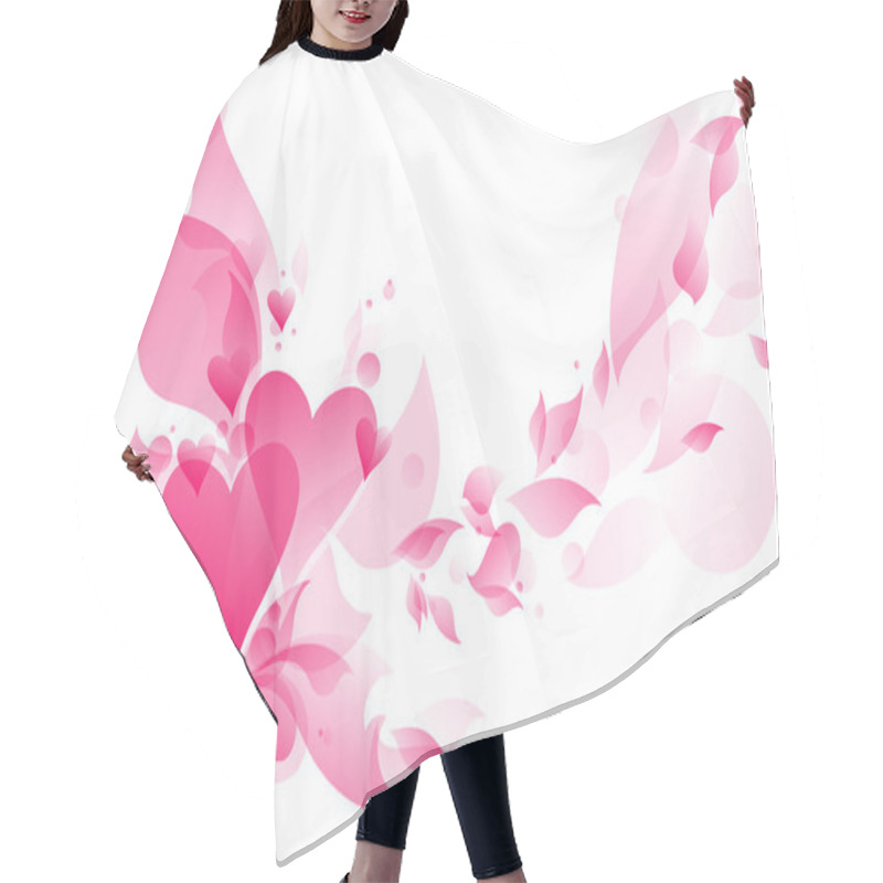 Personality  Abstract Floral Heart Hair Cutting Cape