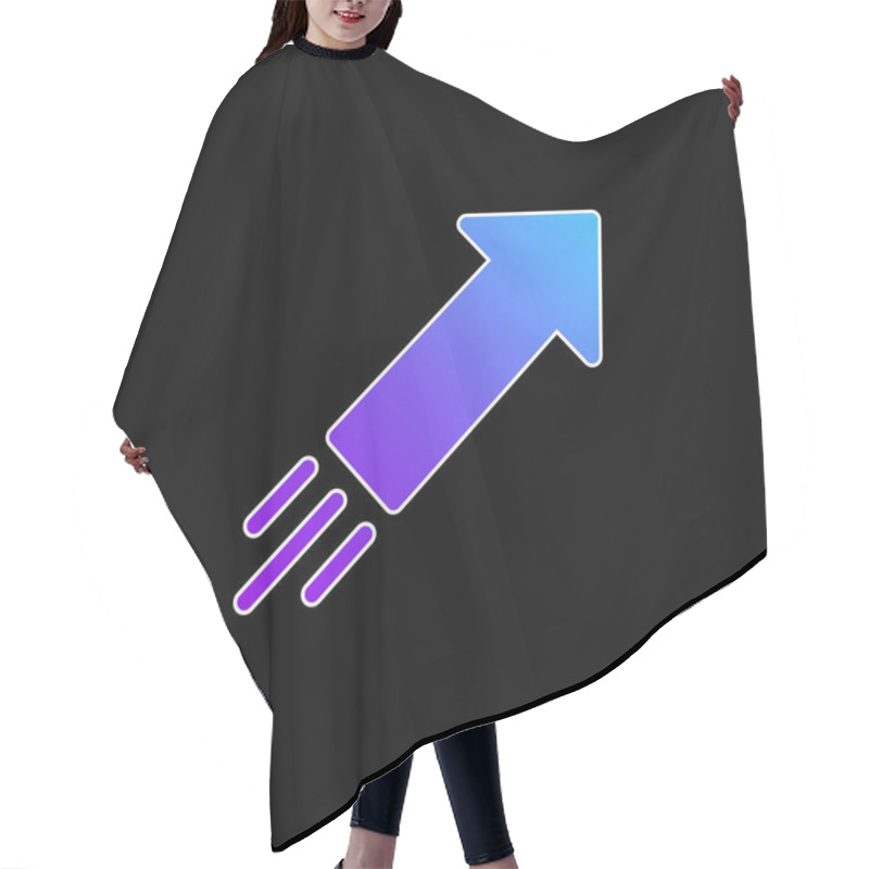 Personality  Arrow Blue Gradient Vector Icon Hair Cutting Cape