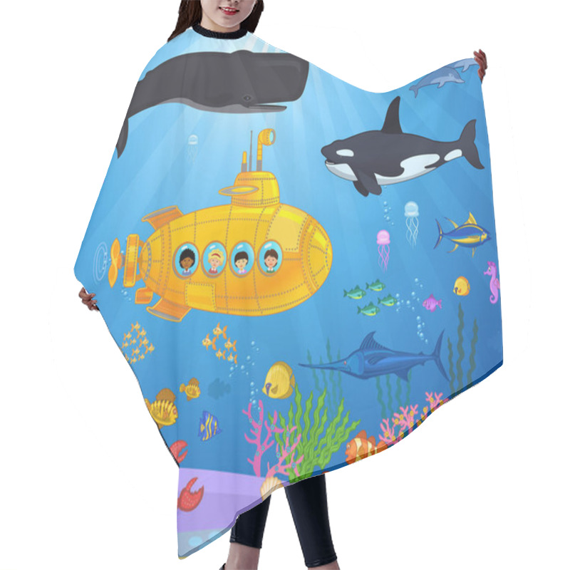 Personality  Sea Fish And Mammal Set Hair Cutting Cape