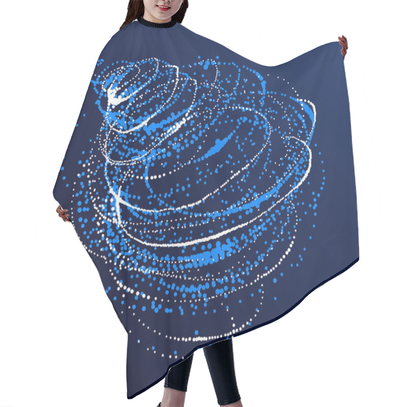 Personality  Dotted Particle Whirl Flowing Vector Abstract Background, Life F Hair Cutting Cape