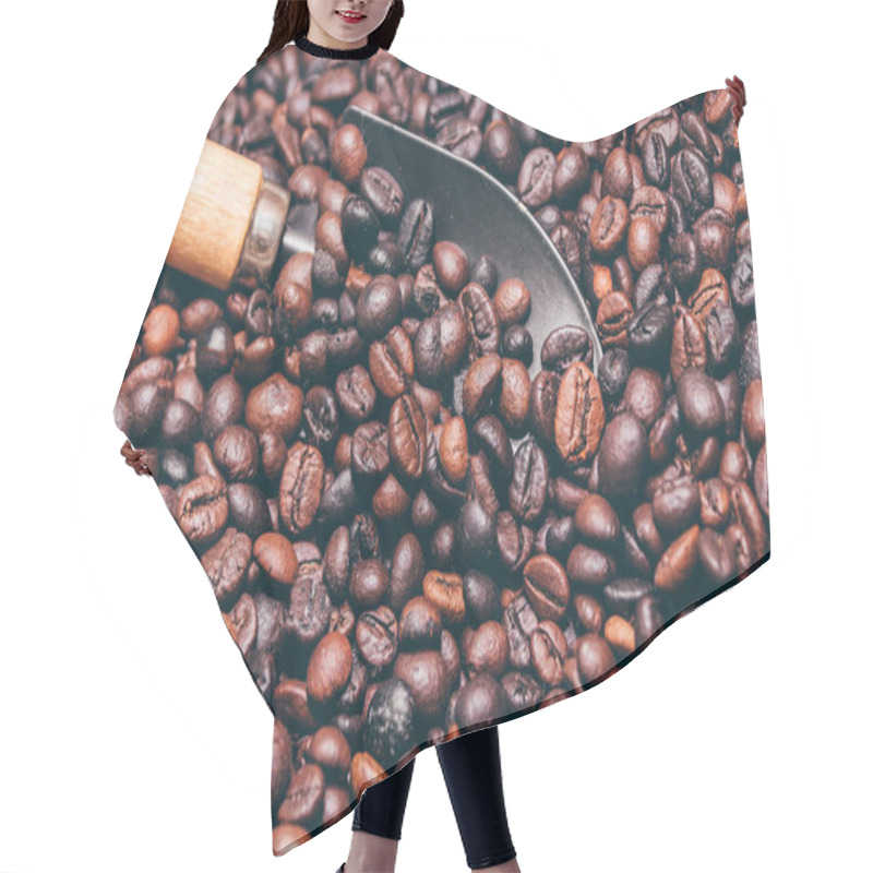 Personality  Coffee Beans On Background Hair Cutting Cape