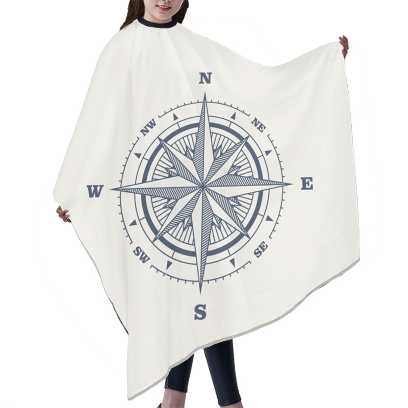 Personality  Compass / Vector Illustration Hair Cutting Cape