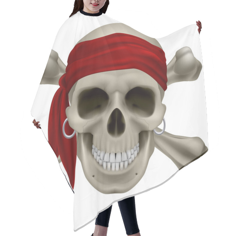 Personality  Pirate Skull Hair Cutting Cape