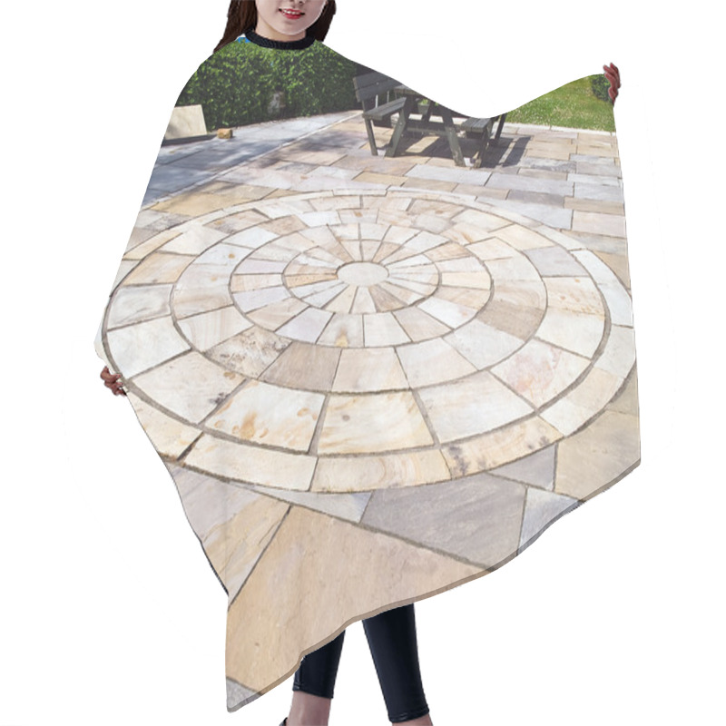 Personality  Display Of Stone Floor Tiles Circle Hair Cutting Cape