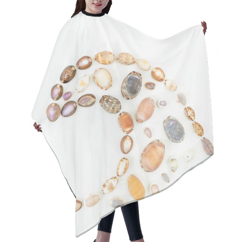 Personality  Seashells Lay Out In Form Of Wave Hair Cutting Cape