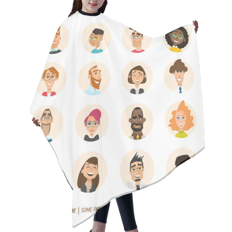 Personality  People Avatars Collection  Hair Cutting Cape