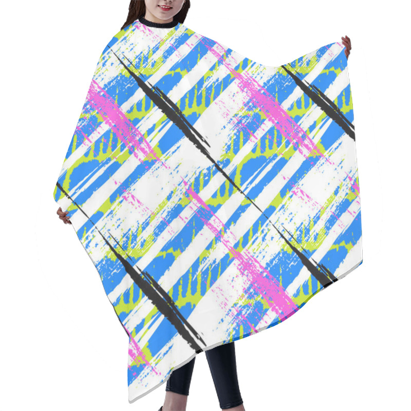 Personality  Bold Pattern With Wide Brushstrokes And Stripes Hair Cutting Cape