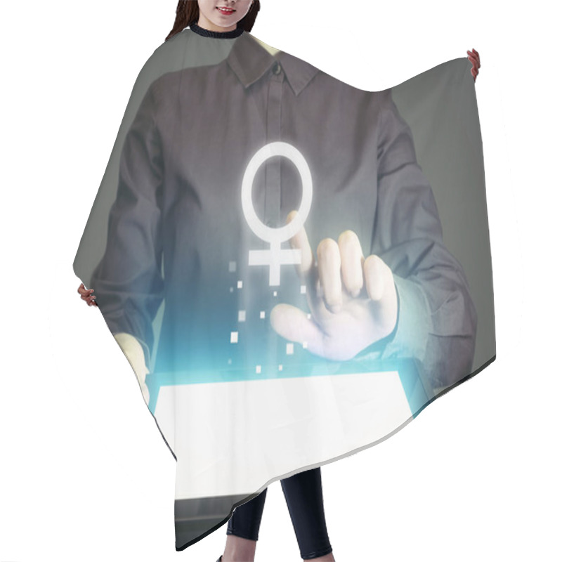 Personality  Woman's Sign Icon Hair Cutting Cape