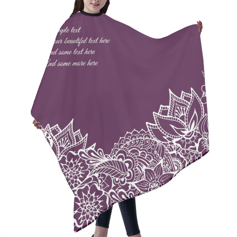 Personality  Mehndy Flowers Card Hair Cutting Cape