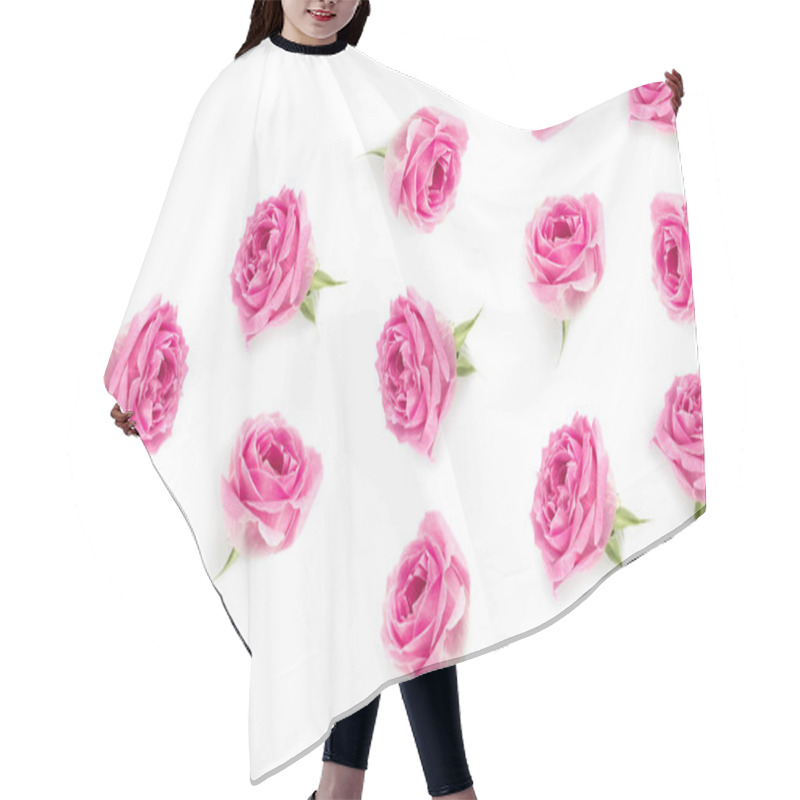 Personality  Pink Roses Background Hair Cutting Cape