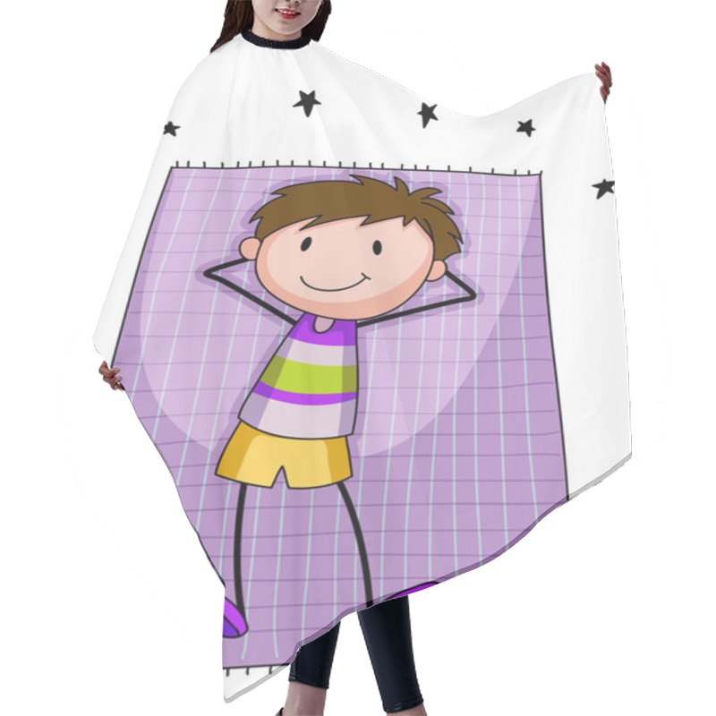 Personality  Boy Resting Hair Cutting Cape