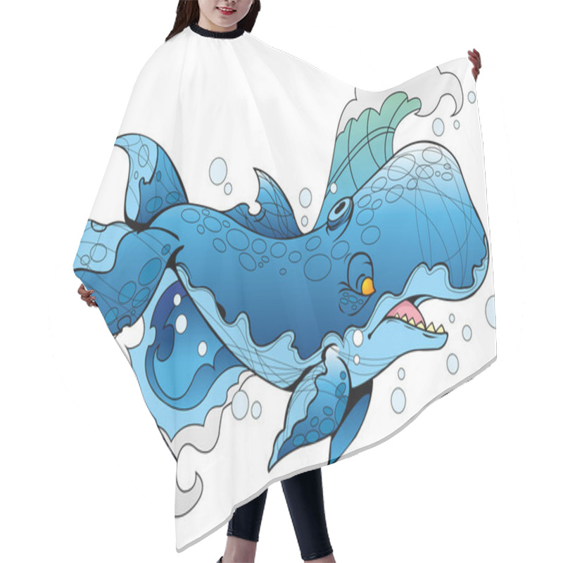 Personality  Blue Whale Hair Cutting Cape