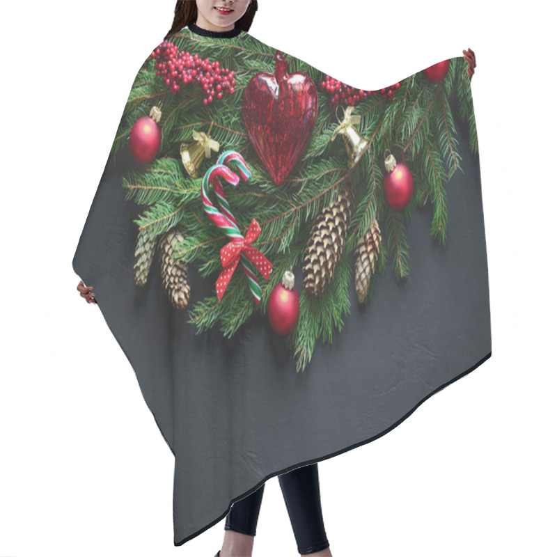 Personality  Christmas Greeting Card Template Hair Cutting Cape