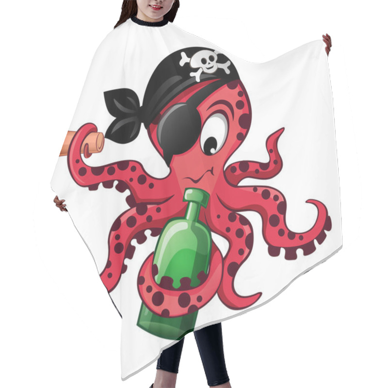 Personality  Pirate Octopus Hair Cutting Cape