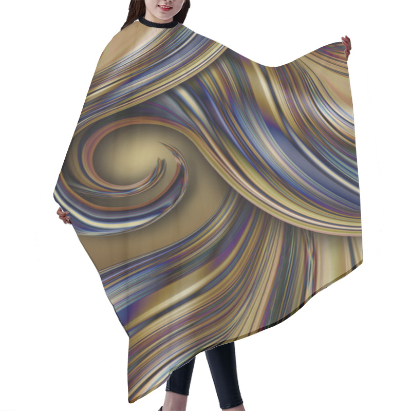 Personality  Background Of Superposed Swirling Bright Striped Forms Hair Cutting Cape