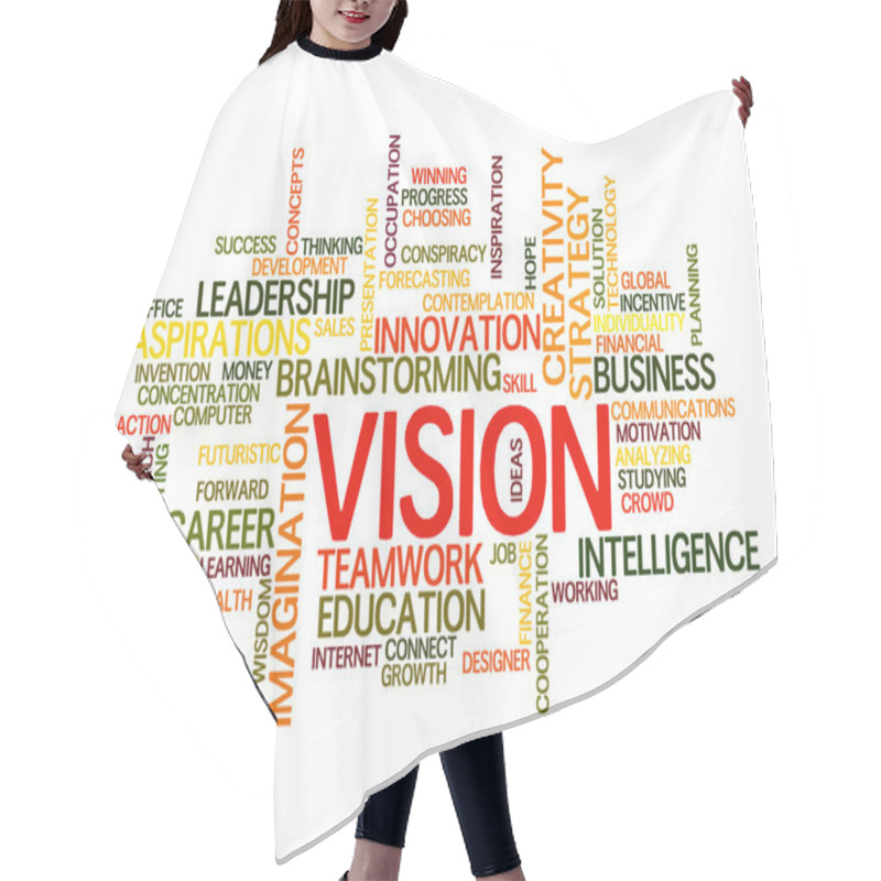 Personality  Business Vision Word Cloud Hair Cutting Cape