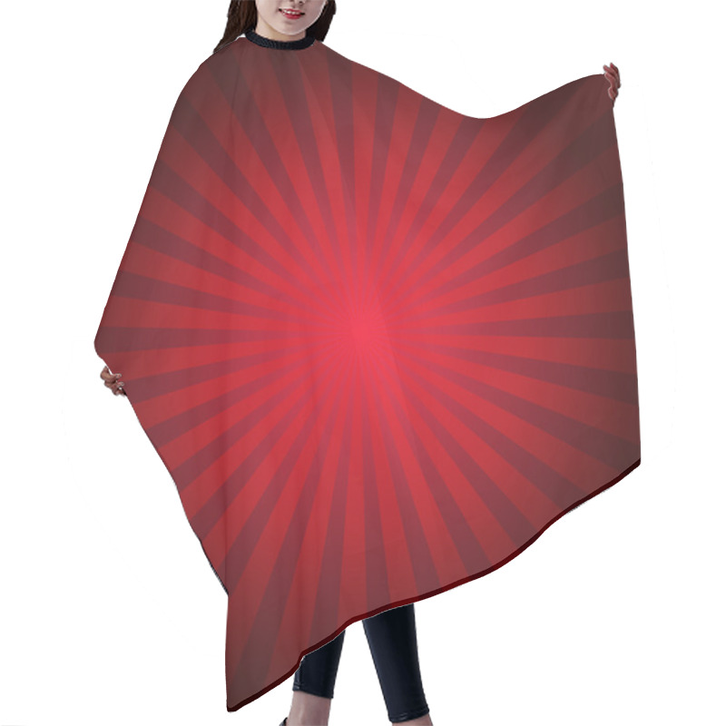 Personality  Red Rays Background Hair Cutting Cape