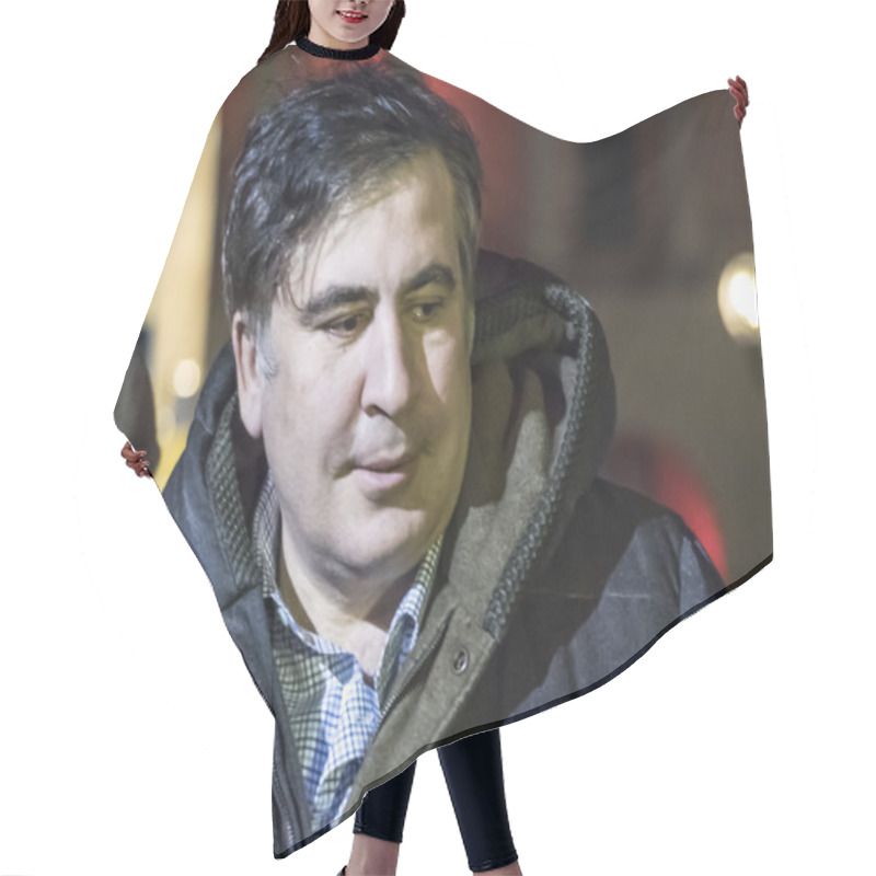 Personality  Former Georgian President Mikhail Saakashvili Hair Cutting Cape