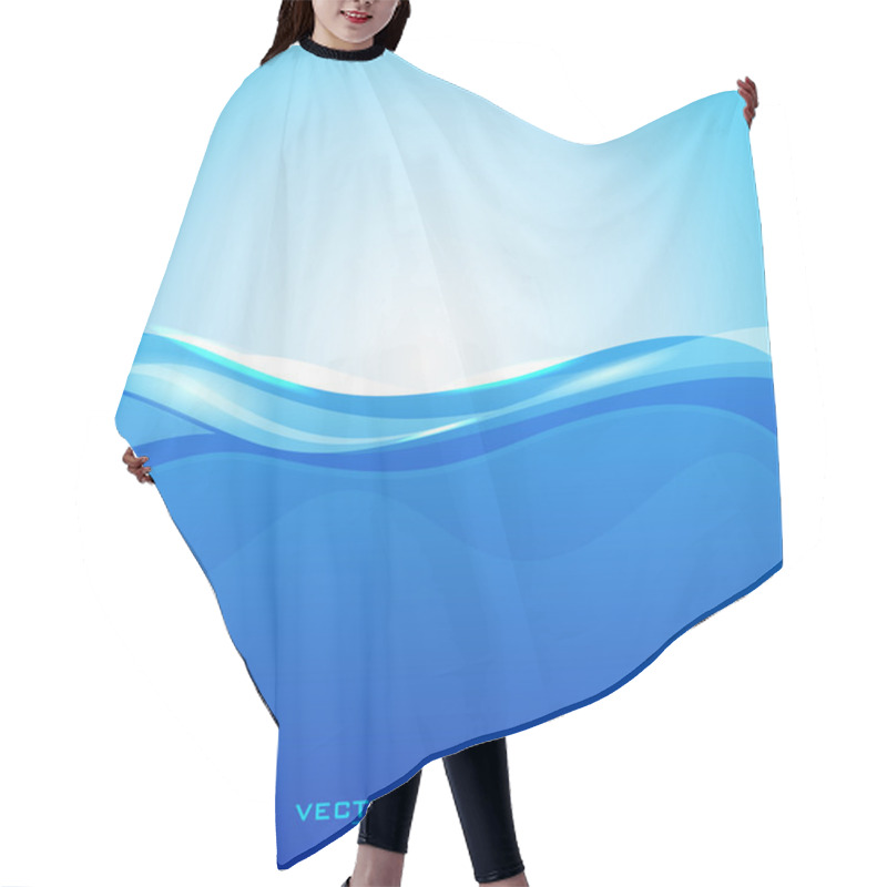 Personality  Abstract Background With Water Waves And Sun Light For Save Wate Hair Cutting Cape