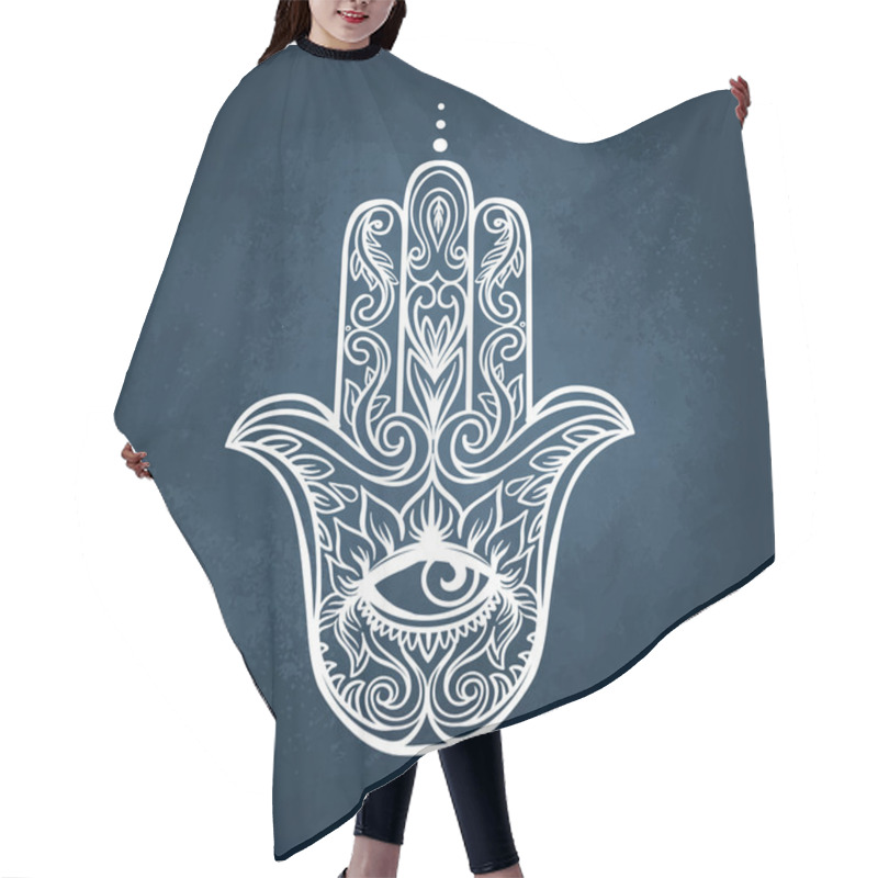 Personality  Ornate  Hamsa Amulet Hair Cutting Cape