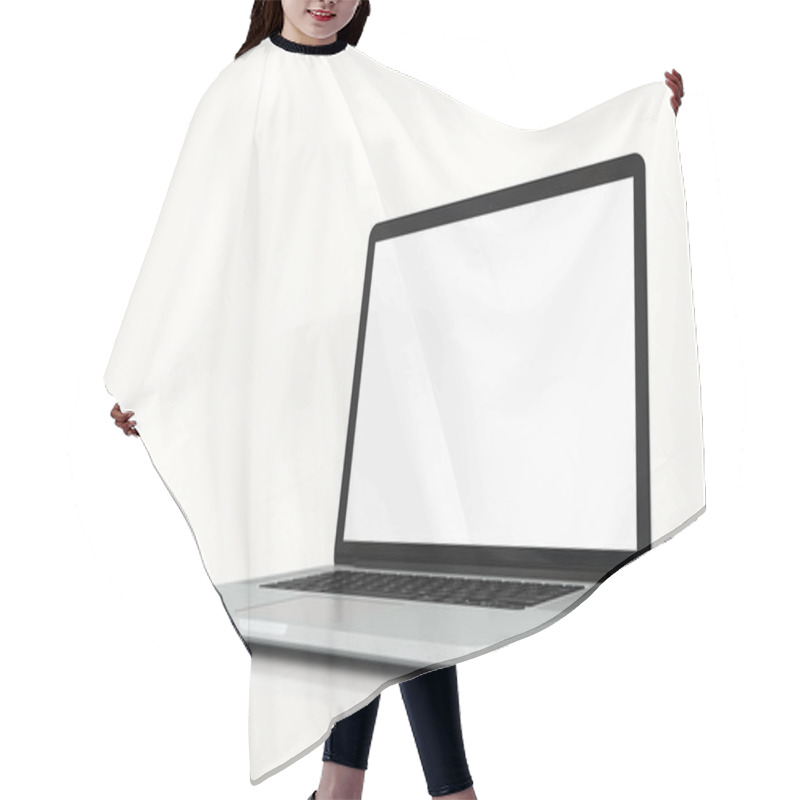 Personality  Laptop Mock-up In White_04 Hair Cutting Cape