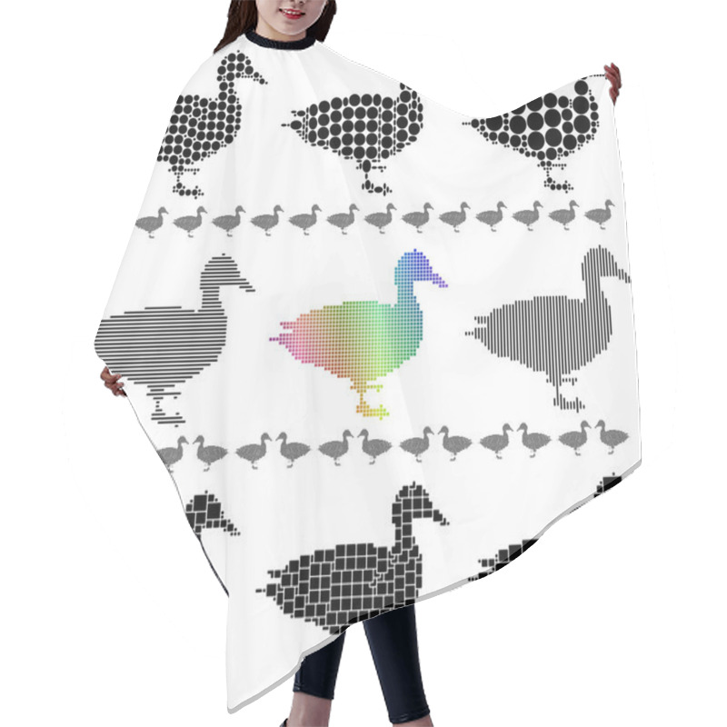 Personality  Duck Silhouettes Hair Cutting Cape