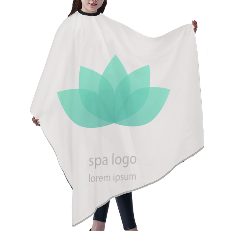 Personality  Lotus Flower Logo Hair Cutting Cape