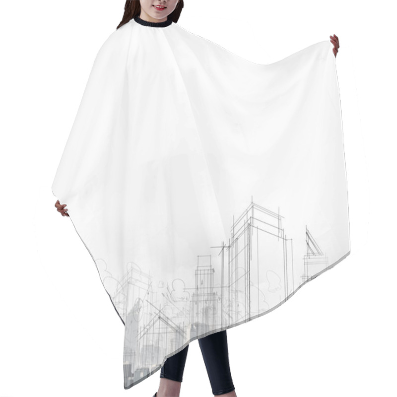 Personality  Construction Concept Hair Cutting Cape