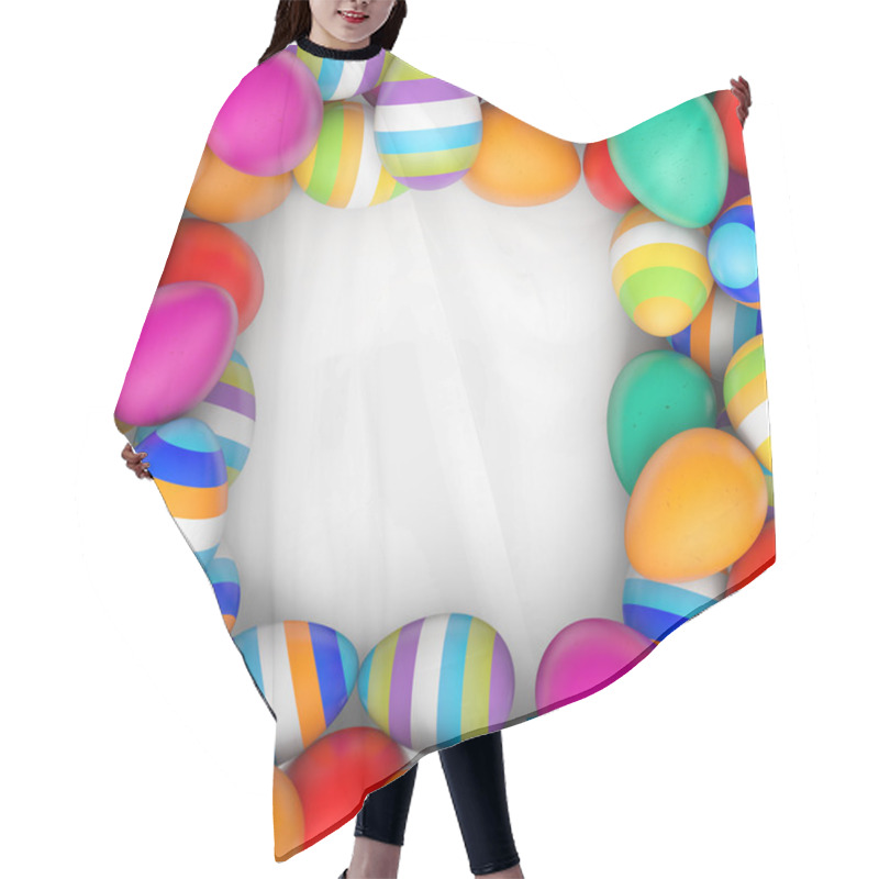 Personality  Easter Eggs Frame Hair Cutting Cape