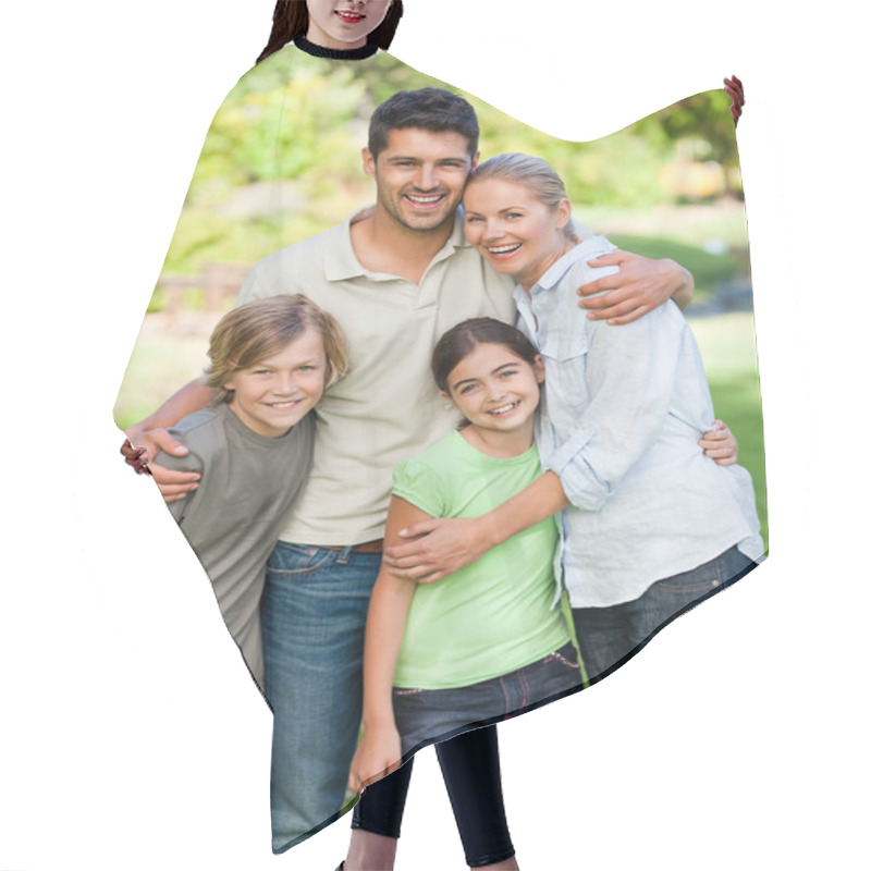 Personality  Happy Family In The Park Hair Cutting Cape