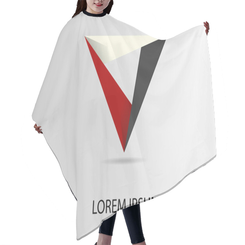 Personality  Triangle Logo Motif Template Hair Cutting Cape