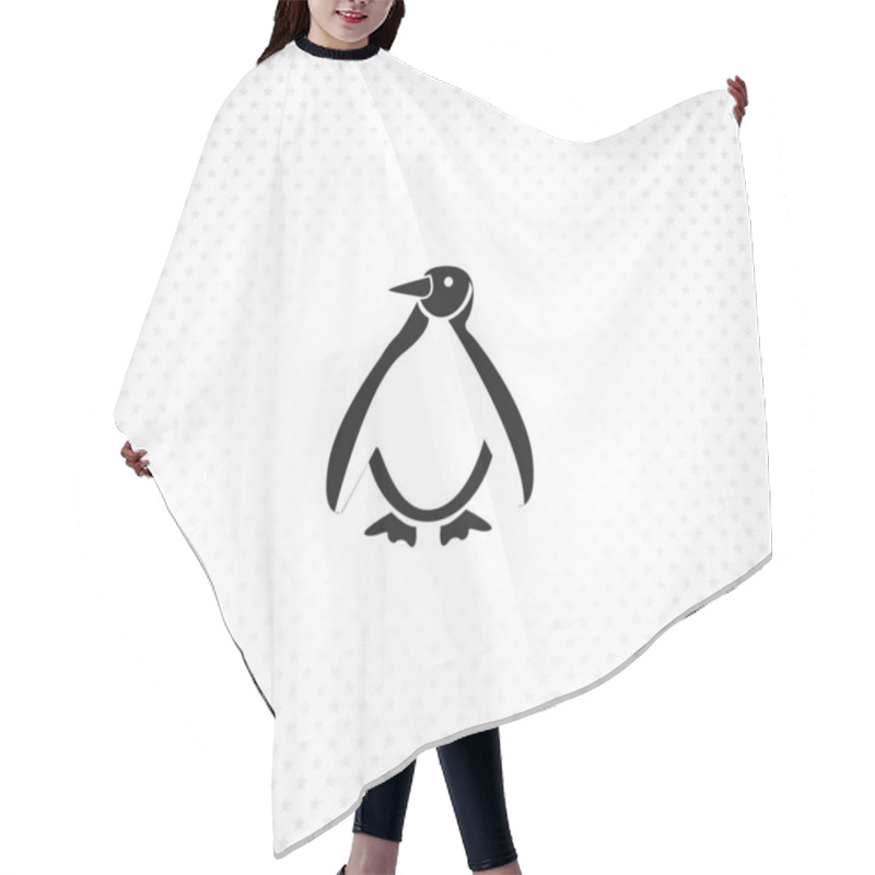 Personality  Emperor Penguin Vector Icon On White Background Hair Cutting Cape