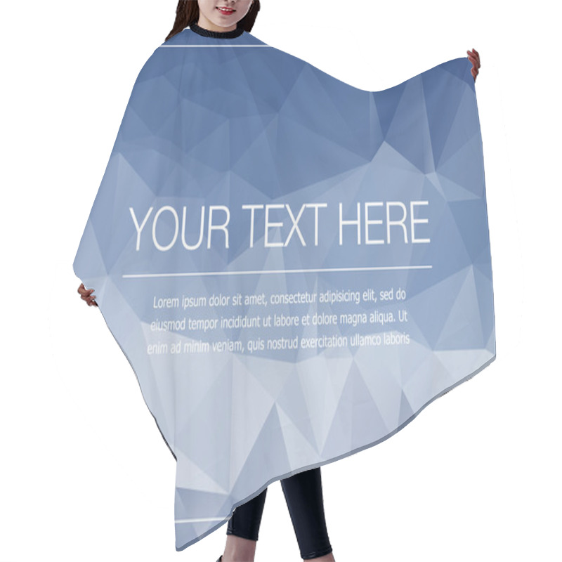 Personality  Polygonal Greeting Card Mockup Hair Cutting Cape