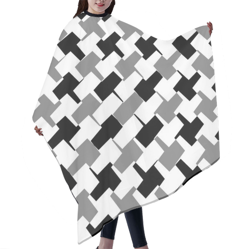 Personality  Abstract Geometric Monochrome Pattern  Hair Cutting Cape