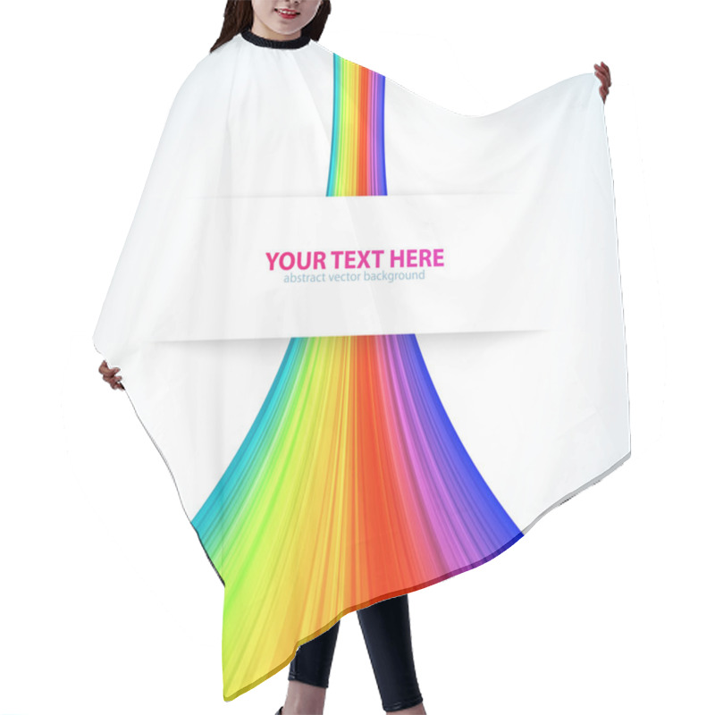 Personality  Rainbow Lines Background Hair Cutting Cape