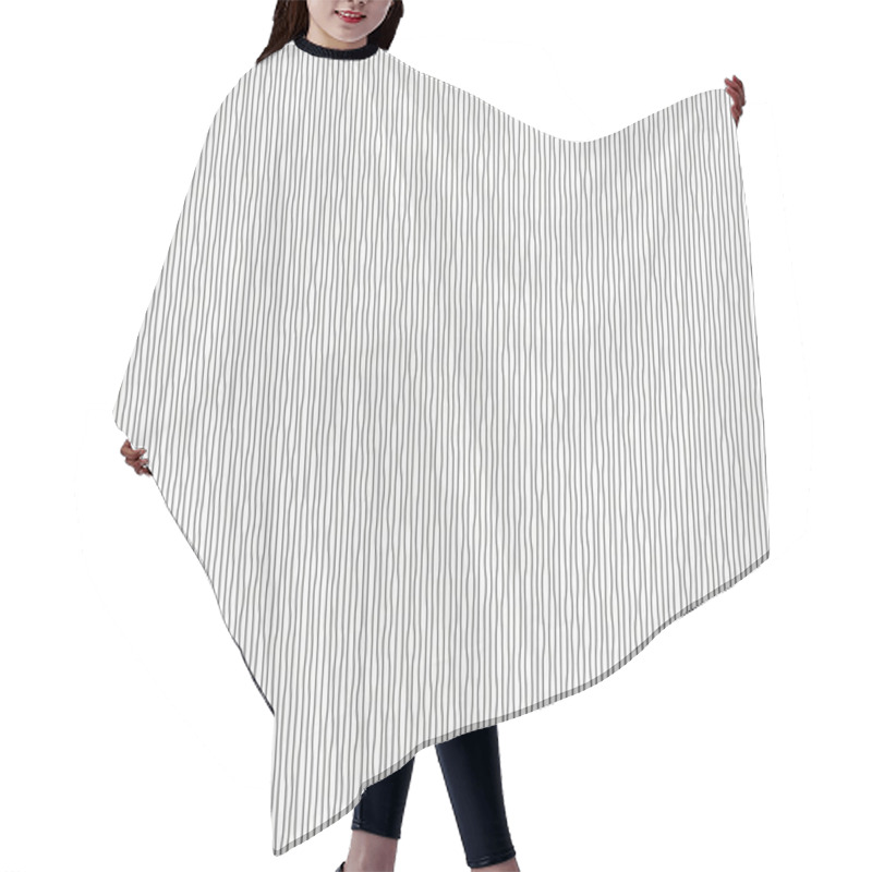 Personality  Vibrating Black Vertical Lines On White Background Hair Cutting Cape