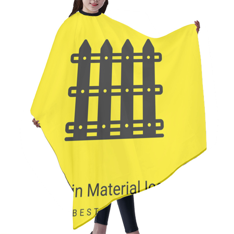 Personality  Boundaries Minimal Bright Yellow Material Icon Hair Cutting Cape