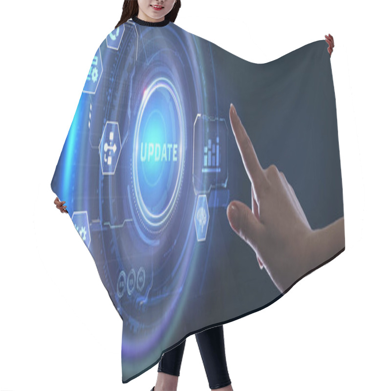 Personality  Business, Technology, Internet And Network Concept. Update Softw Hair Cutting Cape