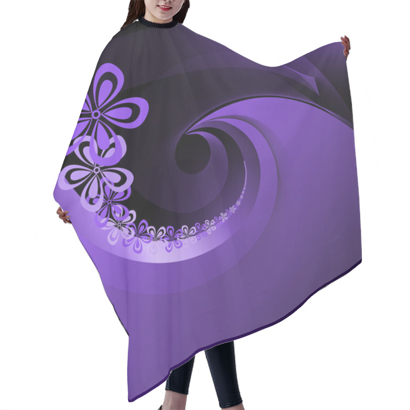 Personality  Spiral Purple Background Hair Cutting Cape