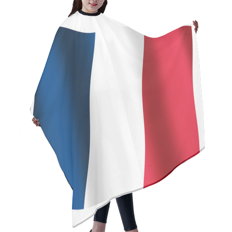 Personality  French Flag On White Backgorund Hair Cutting Cape