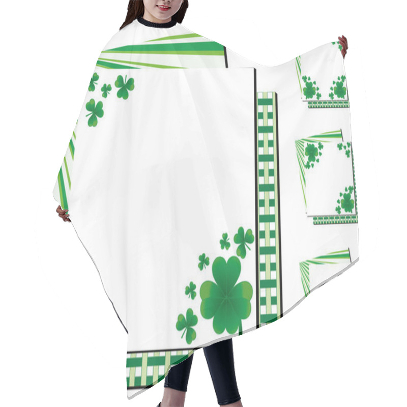 Personality  Set Of Clover Background Hair Cutting Cape