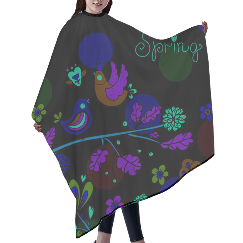 Personality  Cute Spring Background Hair Cutting Cape