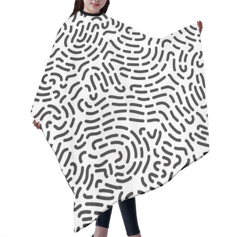 Personality  Universal Geometric Striped Seamless Pattern. Repeating Abstract Hair Cutting Cape