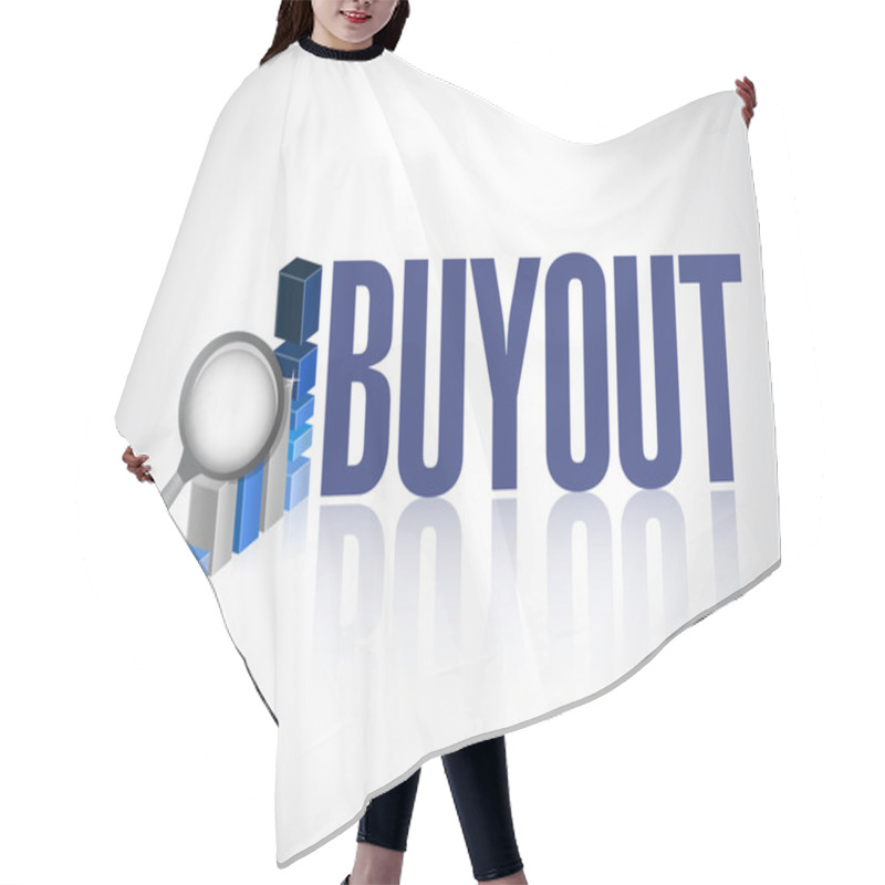 Personality  Buyout Business Graph Review Sign Hair Cutting Cape