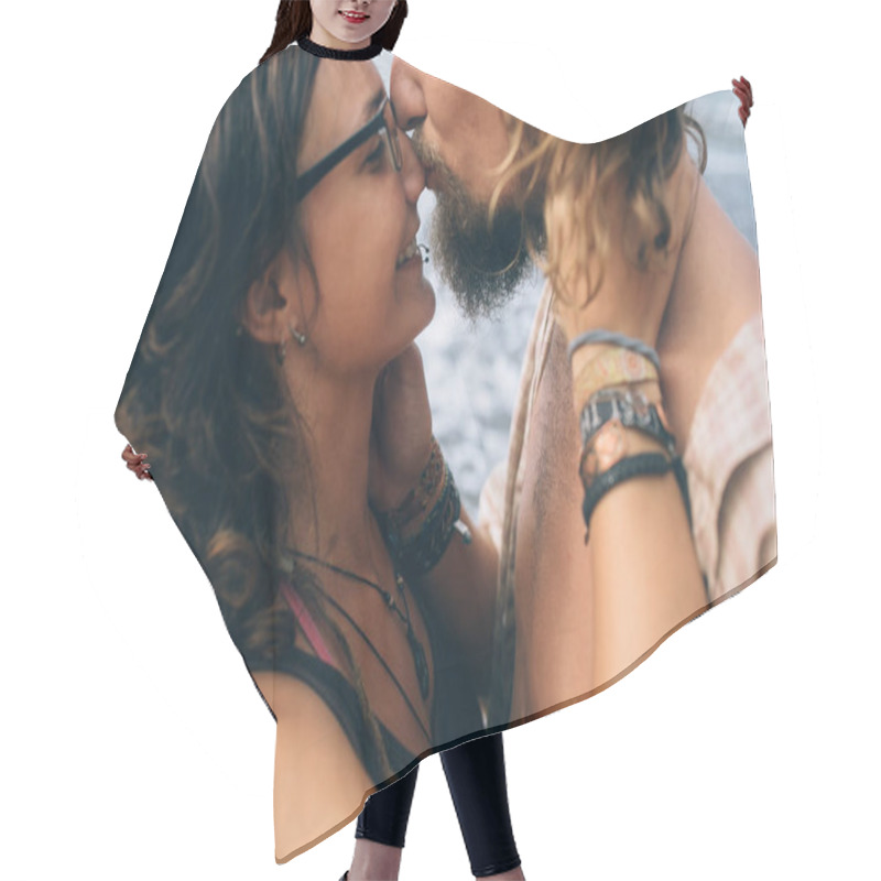 Personality  Couple On A Tropical Beach Hair Cutting Cape