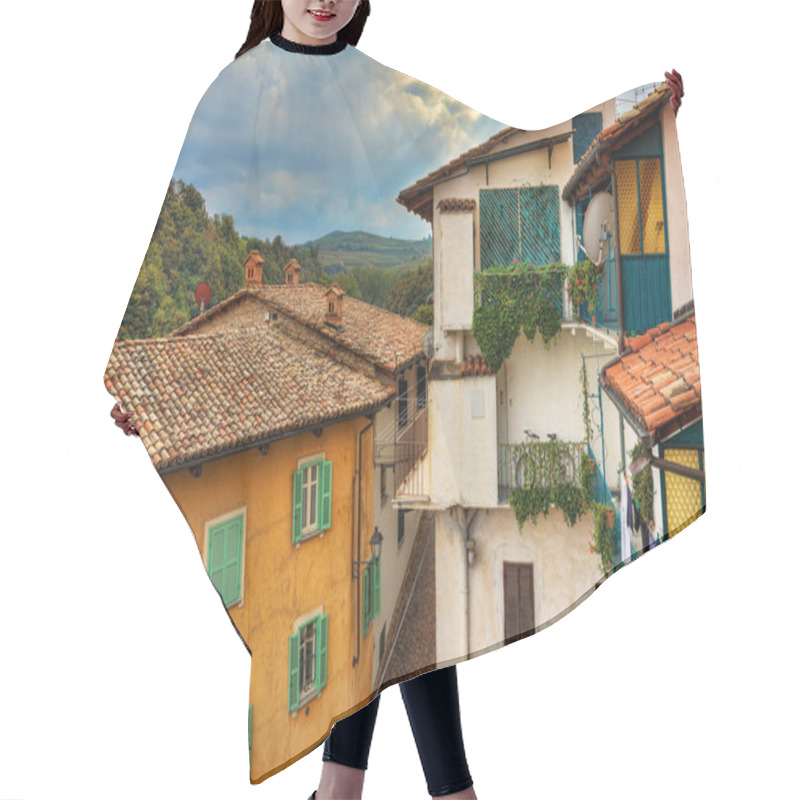 Personality  Small Italian Town. Barolo, Italy. Hair Cutting Cape