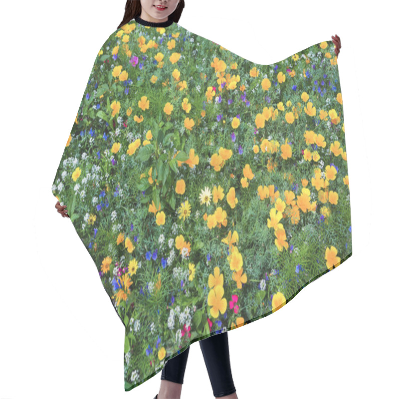 Personality  Meadow With Blooming Flowers Hair Cutting Cape