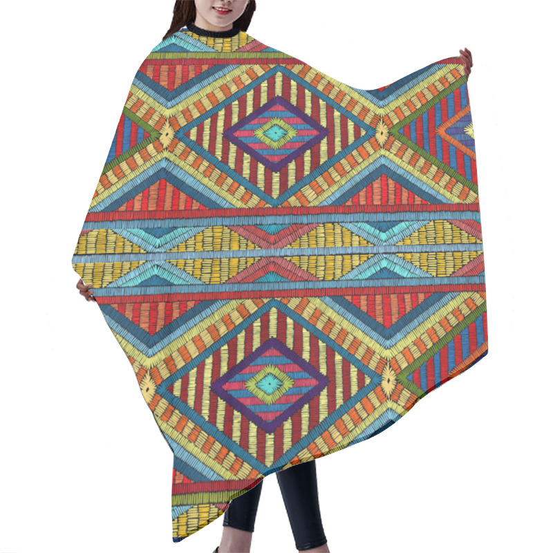 Personality  Embroidered Seamless Geometric Pattern. Ornament For The Carpet. Hair Cutting Cape