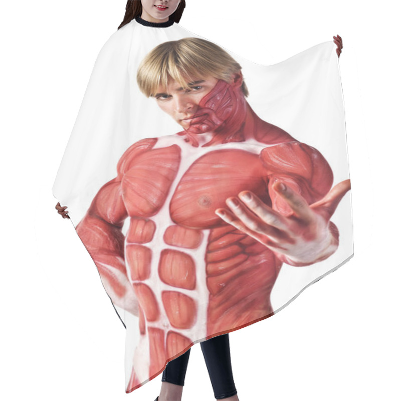 Personality  Muscle Man Invites You Hair Cutting Cape