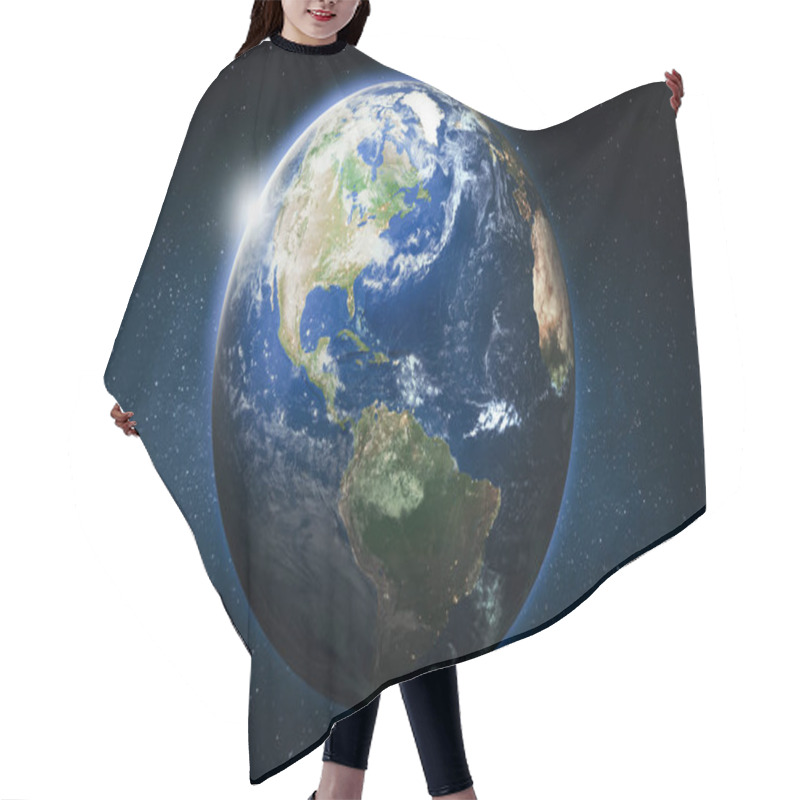 Personality  America Planet Earth Globe Hair Cutting Cape